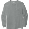 Custom COMFORT COLORS Heavyweight Ring Spun Long Sleeve Pocket Tee. Granite Gray