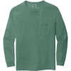 Custom COMFORT COLORS Heavyweight Ring Spun Long Sleeve Pocket Tee. Light Green