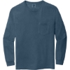 Custom COMFORT COLORS Heavyweight Ring Spun Long Sleeve Pocket Tee. Midnight Blue