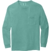 Custom COMFORT COLORS Heavyweight Ring Spun Long Sleeve Pocket Tee. Seafoam Green