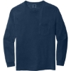 Custom COMFORT COLORS Heavyweight Ring Spun Long Sleeve Pocket Tee. True Navy Blue