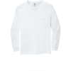 Custom COMFORT COLORS Heavyweight Ring Spun Long Sleeve Pocket Tee. White