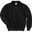 Custom Jerzees Super Sweats NuBlend - 1/4-Zip Sweatshirt with Cadet Collar. Black