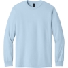 Custom Gildan - Heavy Cotton 100% Cotton Long Sleeve T-Shirt. Light Blue