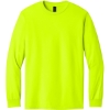 Custom Gildan - Heavy Cotton 100% Cotton Long Sleeve T-Shirt. Safety Green