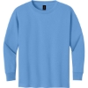 Custom Gildan Youth Heavy Cotton 100% Cotton Long Sleeve T-Shirt. Carolina Blue