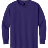 Custom Gildan Youth Heavy Cotton 100% Cotton Long Sleeve T-Shirt. Purple