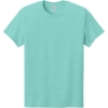 Custom Jerzees Premium Blend Ring Spun T-Shirt Simply Aqua Heather Blue