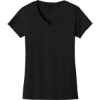 Custom Gildan Womens Heavy Cotton 100% Cotton V-Neck T-Shirt. Black