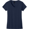 Custom Gildan Womens Heavy Cotton 100% Cotton V-Neck T-Shirt. Navy Blue