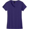 Custom Gildan Womens Heavy Cotton 100% Cotton V-Neck T-Shirt. Purple