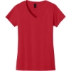 Custom Gildan Womens Heavy Cotton 100% Cotton V-Neck T-Shirt. Red