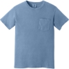 Custom COMFORT COLORS Heavyweight Ring Spun Pocket Tee. Washed Denim Blue