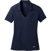 Custom Nike Womens Dri-FIT Vertical Mesh Polo. Marine Blue
