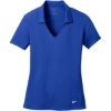 Custom Nike Womens Dri-FIT Vertical Mesh Polo. Old Royal Blue