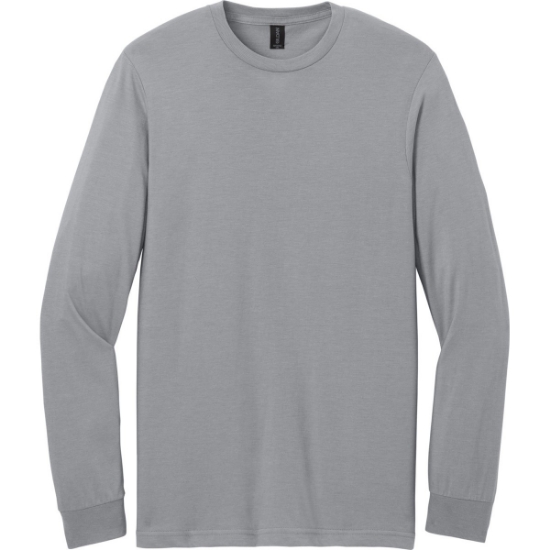 Custom Gildan Softstyle CVC Long Sleeve Tee Cement Gray