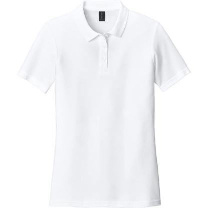 Custom Gildan Softstyle Womens Pique Polo White