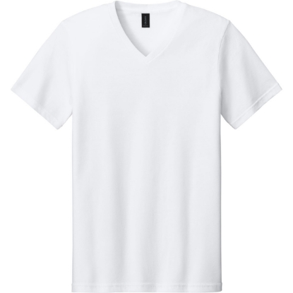 Custom Gildan Softstyle V-Neck T-Shirt. White