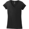 Custom Gildan Softstyle Womens Fit V-Neck T-Shirt. Black