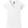 Custom Gildan Softstyle Womens Fit V-Neck T-Shirt. White