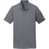 Custom Nike Dri-FIT Solid Icon Pique Modern Fit Polo. Dark Grey