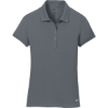 Custom Nike Womens Dri-FIT Solid Icon Pique Modern Fit Polo. Dark Grey
