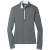 Custom Nike Womens Dri-FIT Stretch 1/2-Zip Cover-Up. Dark Grey/Wht