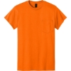 Custom Gildan - DryBlend 50 Cotton/50 Poly Pocket T-Shirt. S. Orange