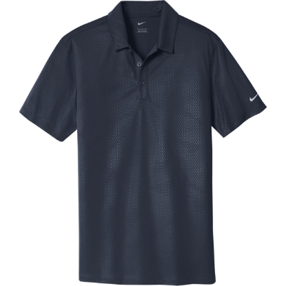 Custom Nike Dri-FIT Embossed Tri-Blade Polo. Marine Blue