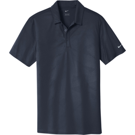 Custom Nike Dri-FIT Embossed Tri-Blade Polo. Marine Blue