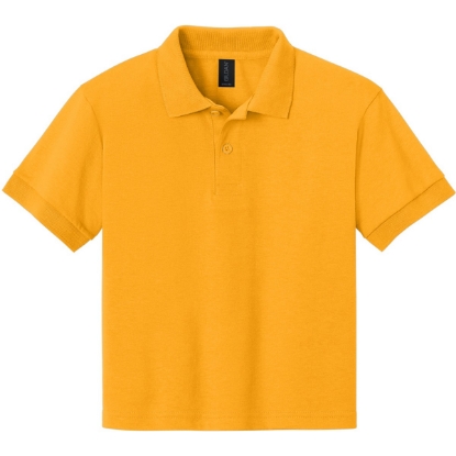 Custom Gildan Youth DryBlend 6-Ounce Jersey Knit Sport Shirt. Gold