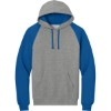 Custom Jerzees Unisex NuBlend Colorblock Raglan Hoodie Sweatshirt Oxford Gray/Royal Blue