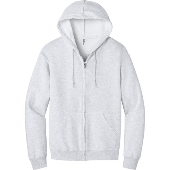 Custom Jerzees - NuBlend Full-Zip Hooded Sweatshirt. Ash