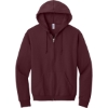 Custom Jerzees - NuBlend Full-Zip Hooded Sweatshirt. Maroon Red