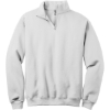 Custom Jerzees - NuBlend 1/4-Zip Cadet Collar Sweatshirt. White
