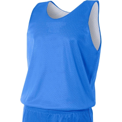 Custom A4 Sprint Youth Reversible Mesh Tank Royal Blue/white