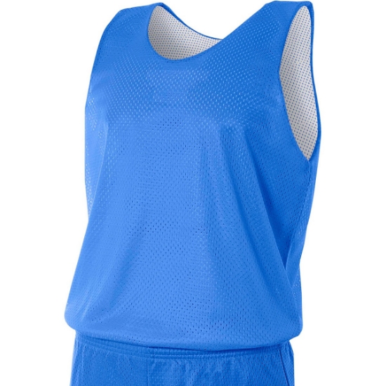 Custom A4 Sprint Youth Reversible Mesh Tank Royal Blue/white