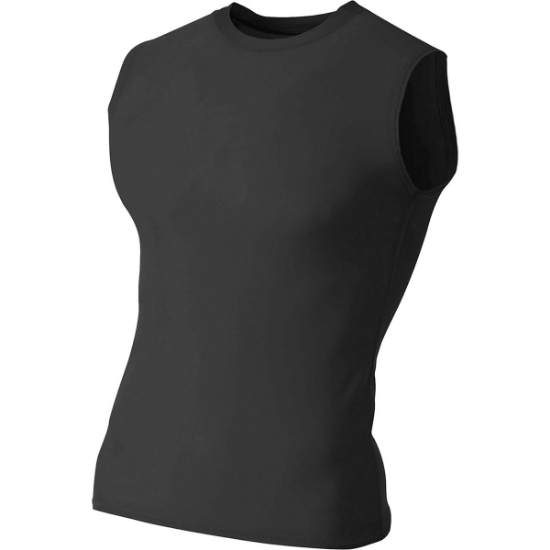 Custom A4 Compression Muscle Tee Black