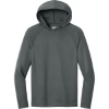 Custom A4 Cooling Performance Long Sleeve Hooded Tee Graphite Gray