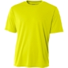 Custom A4 Youth Cooling Performance Short Sleeve Tee Safety Yellow