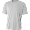 Custom A4 Youth Cooling Performance Short Sleeve Tee Silver