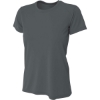 Custom A4 Womens Cooling Performance Short Sleeve Tee Graphite Gray