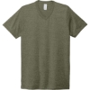 Custom Allmade Unisex Tri-Blend V-Neck Tee Olive You Green