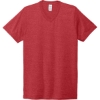 Custom Allmade Unisex Tri-Blend V-Neck Tee Rise Up Red