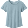 Custom Allmade Womens Relaxed Tri-Blend Scoop Neck Tee I Like You Blue