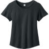 Custom Allmade Womens Relaxed Tri-Blend Scoop Neck Tee Space Black