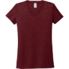 Custom Allmade Womens Tri-Blend V-Neck Tee Vino Red