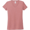 Custom Allmade Womens Tri-Blend V-Neck Tee Vintage Rose Pink