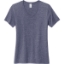 Custom Allmade Womens Recycled Blend V-Neck Tee Salvaged Navy Blue Heather