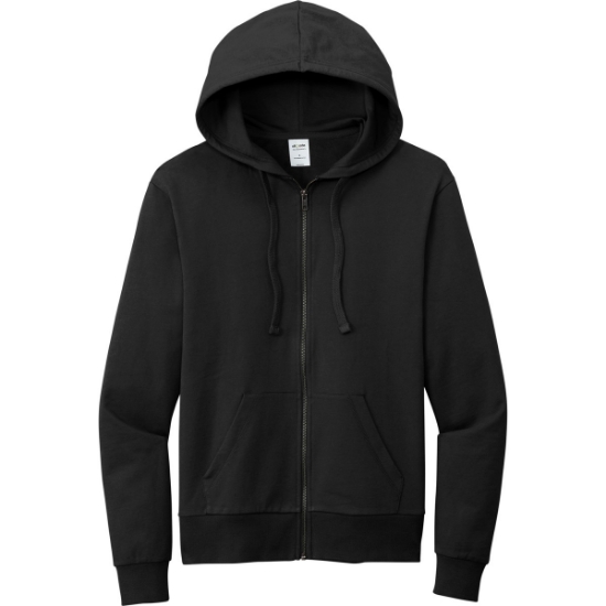 Custom Allmade Unisex Organic French Terry Full-Zip Hoodie Deep Black